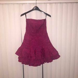 -Never Worn- Ruched Mermaid Cocktail Dress, Pink, Size 8